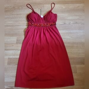 Red short dress